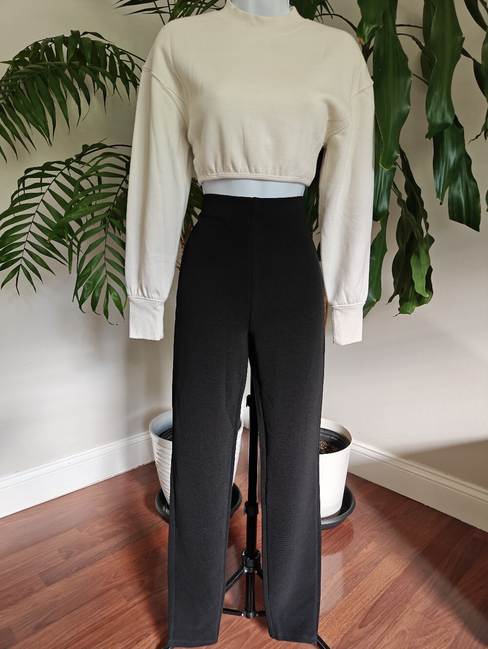H&M Casual Fitted Stretch Pants